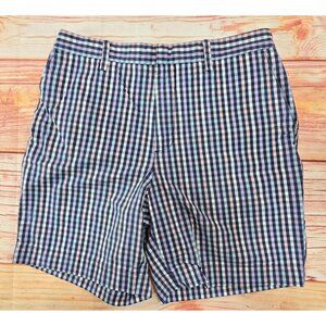 Vineyard Vines Breaker Short 32 Navy & Pink Checkered Pattern